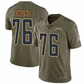 Nike Chargers 76 Russell Okung Olive Salute To Service Limited Jersey Dzhi,baseball caps,new era cap wholesale,wholesale hats